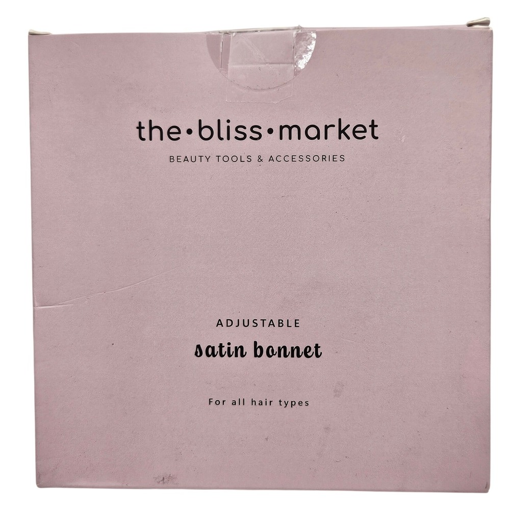 The Bliss Market Adjustable Satin Bonnet Brown Iced Mocha Hair Wrap New